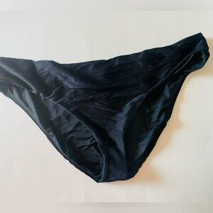 J. Crew Black Ribbed high-Rise Cheeky Bikini Bottom NWT